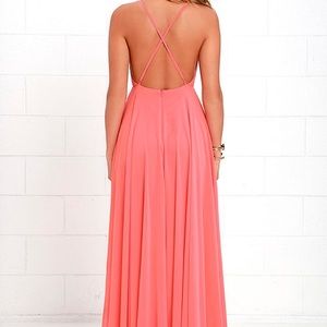 Lulus mythical kind of love coral maxi
